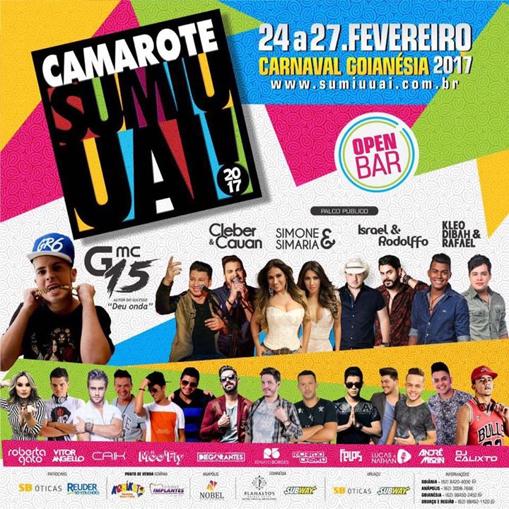Confira a programação do Carnaval 2017 em Goianésia!