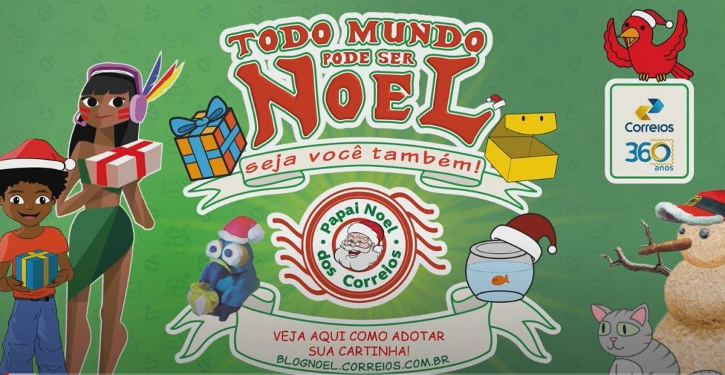 Mais de 150 mil cartinhas do Papai Noel dos Correios estão disponíveis para adoção