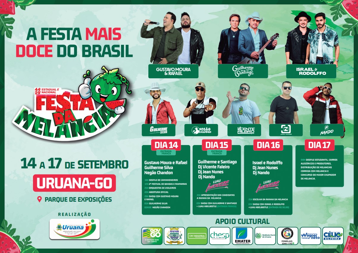 Festa da Melancia começa nesta quinta em Uruana