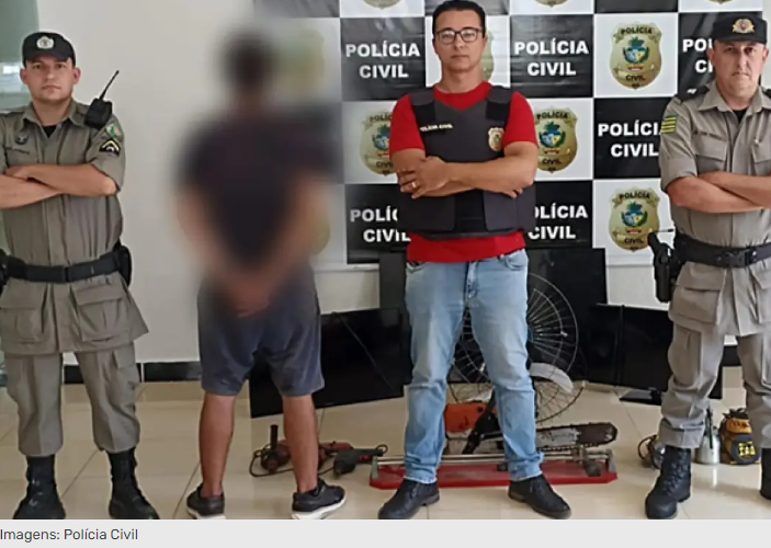 Suspeito de gerar prejuízos de R$ 15 mil em furtos em Goianésia nos últimos dias é preso