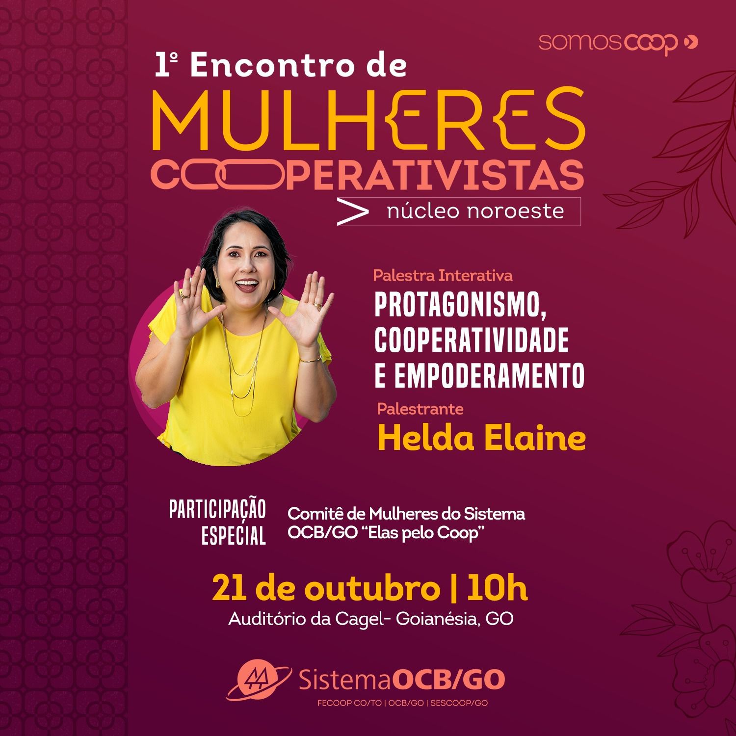 Cooperativismo é tema de encontros de jovens e mulheres em Goianésia e Itapuranga