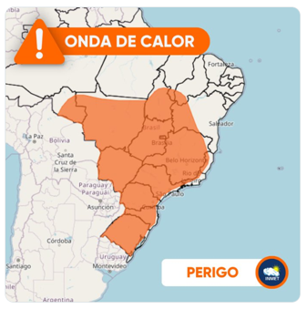 Nova onda de calor atinge o Brasil nos próximos dias